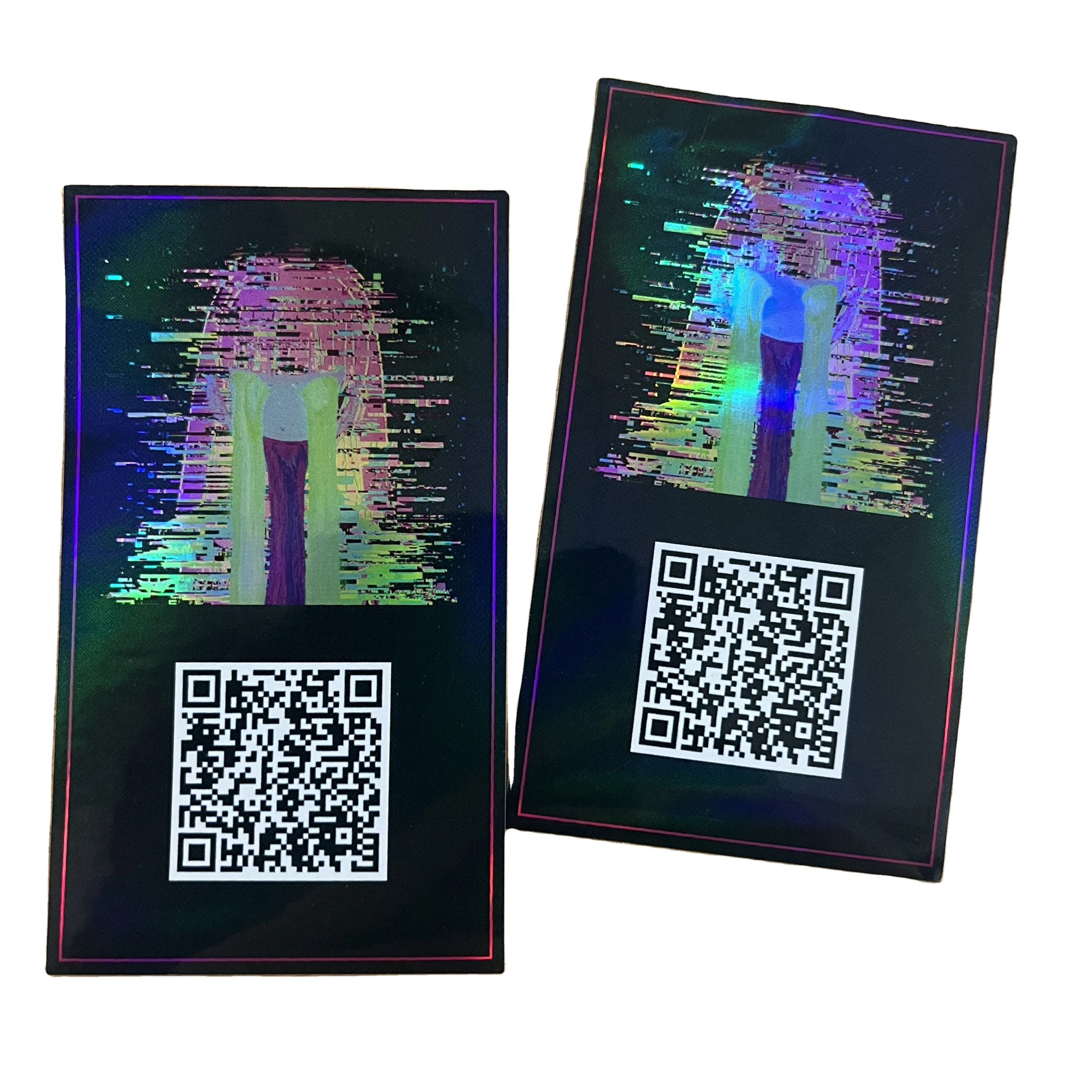 Печатная этикетка безопасности с серийным номером упаковочные этикетки голограмма поддельные наклейки Qr-код царапины