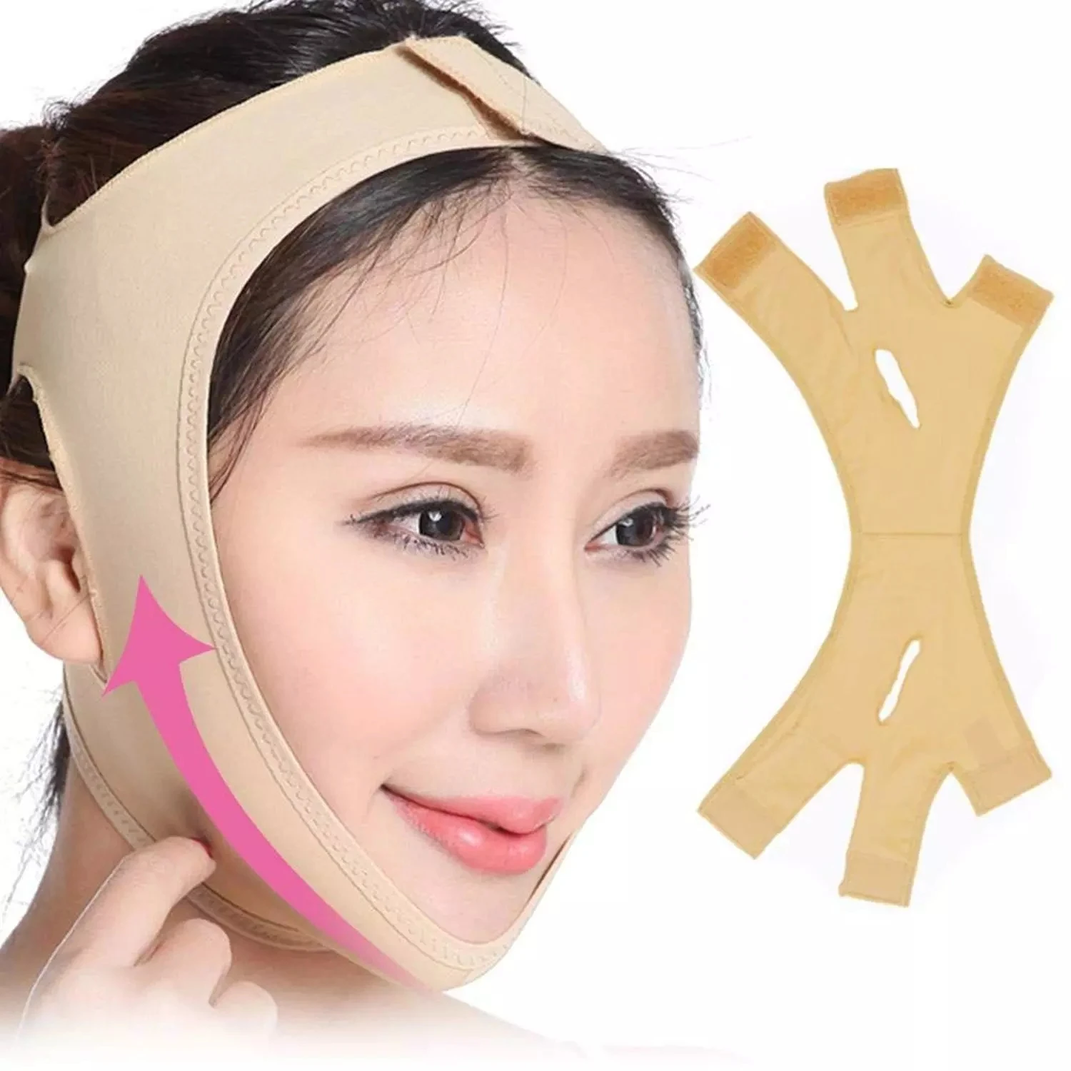 Popular Hot Selling V-Line Face Belt Slim Lift Up Chin Cheek Slimming Strap Belt Face Shaper Band