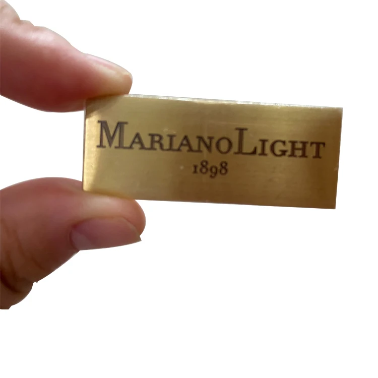 Furniture nameplate with adhesive  custom shape laser engraving high-end nameplate