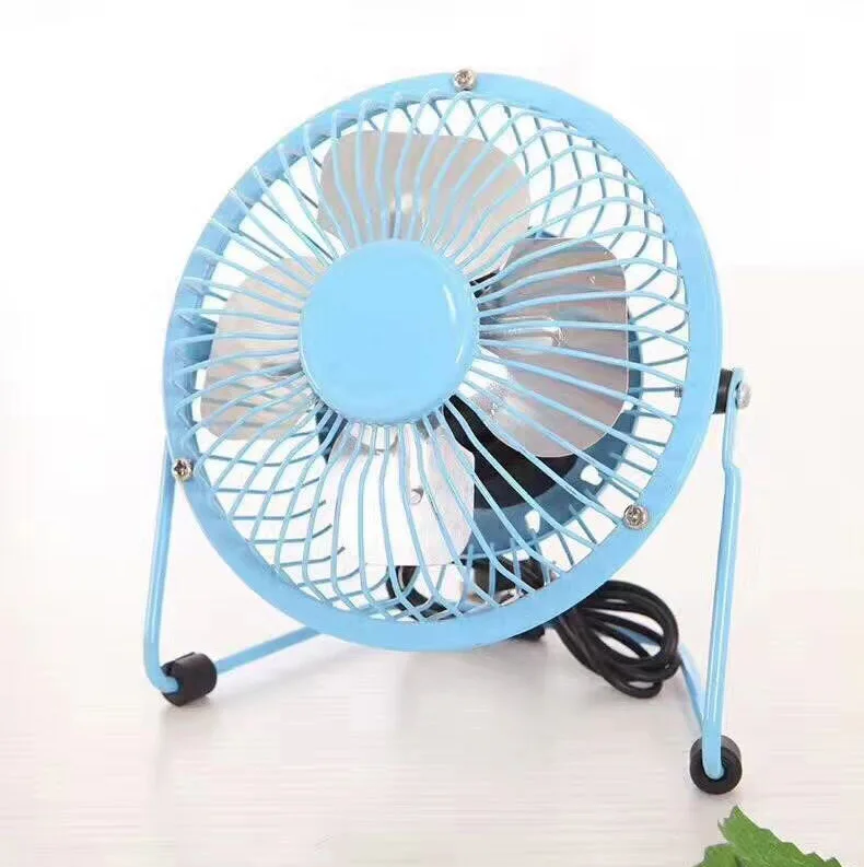 Mini USB Table Desk, Personal Fan Metal Design Quiet Operation 4 feet USB Cable High Compatibility/