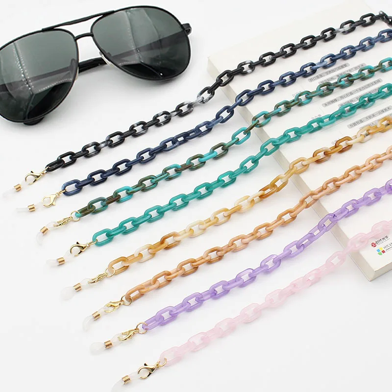Fashion Acrylic Multi Colored Glasses Chain Eyewear coloful Resin chain acrylic chain bag