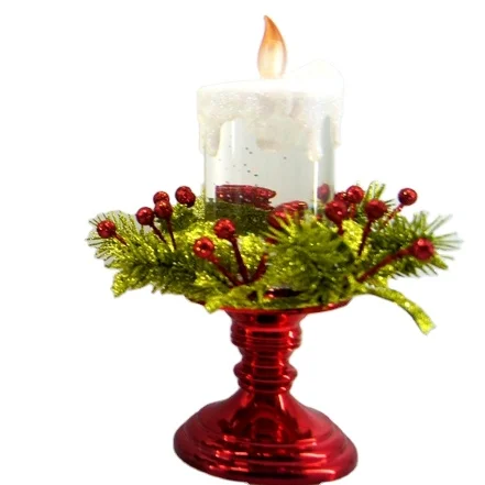 Christmas Decorations Flameless LED Candle With Remote, Battery Operated Real Wax Candle Pillar Flickering