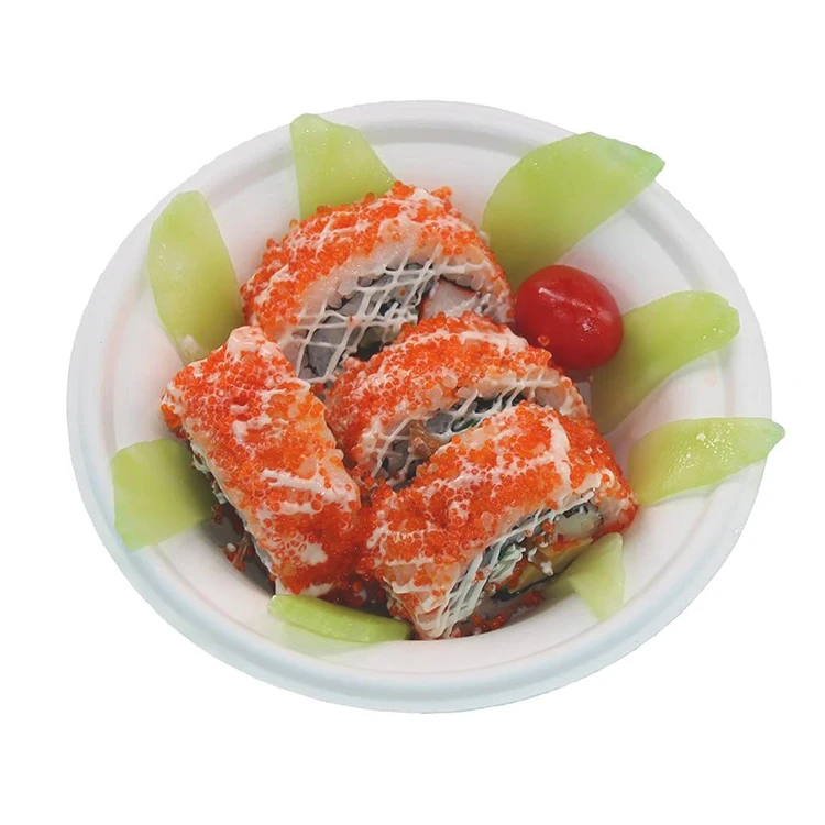 Disposable Natural Biodegradable Take Away Round Salad Bowl