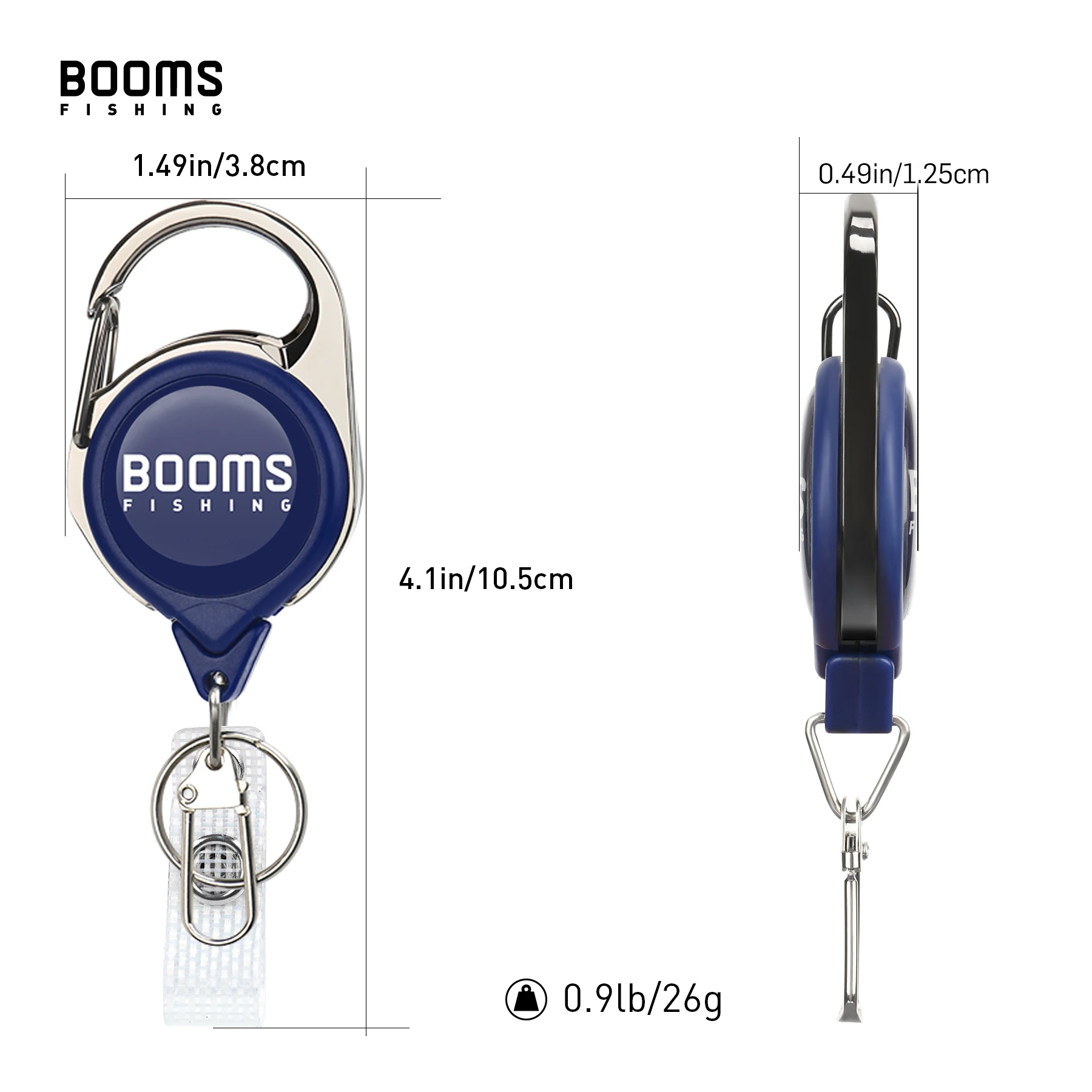 Retractor Keychain 4.1in Retractable Reel Badge Holder Tool Key Ring Horseshoe Buckle ID Badge Clasp RG1 Tether 3 PCS in Pack