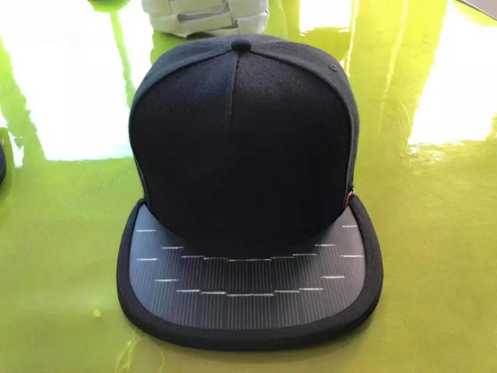 Solar power fashion snapback hat phone charger cap
