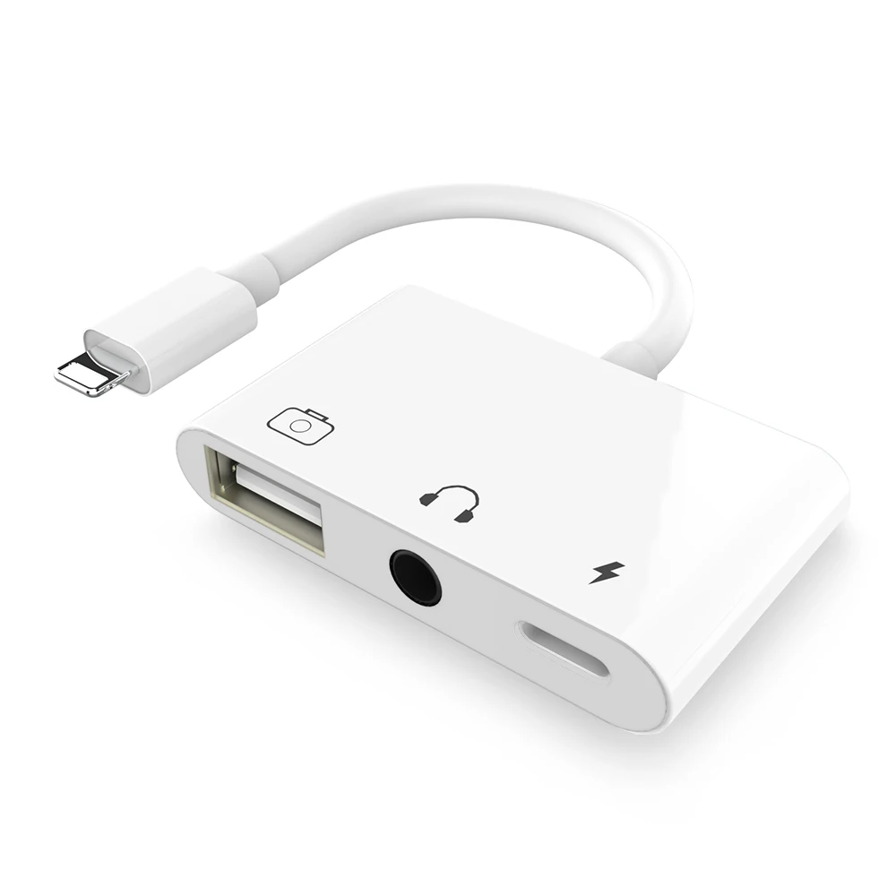 Аудио USB 3 устройство считывания камеры 5 мм в 1 адаптер мама OTG совместимый с iPhone X 8 Plus 7 7plus 6