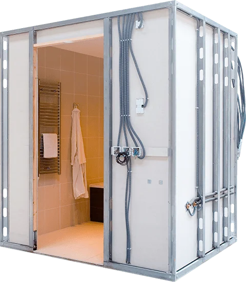 Australia Market Prefabricated bathroom pod with shower cabin and toilet