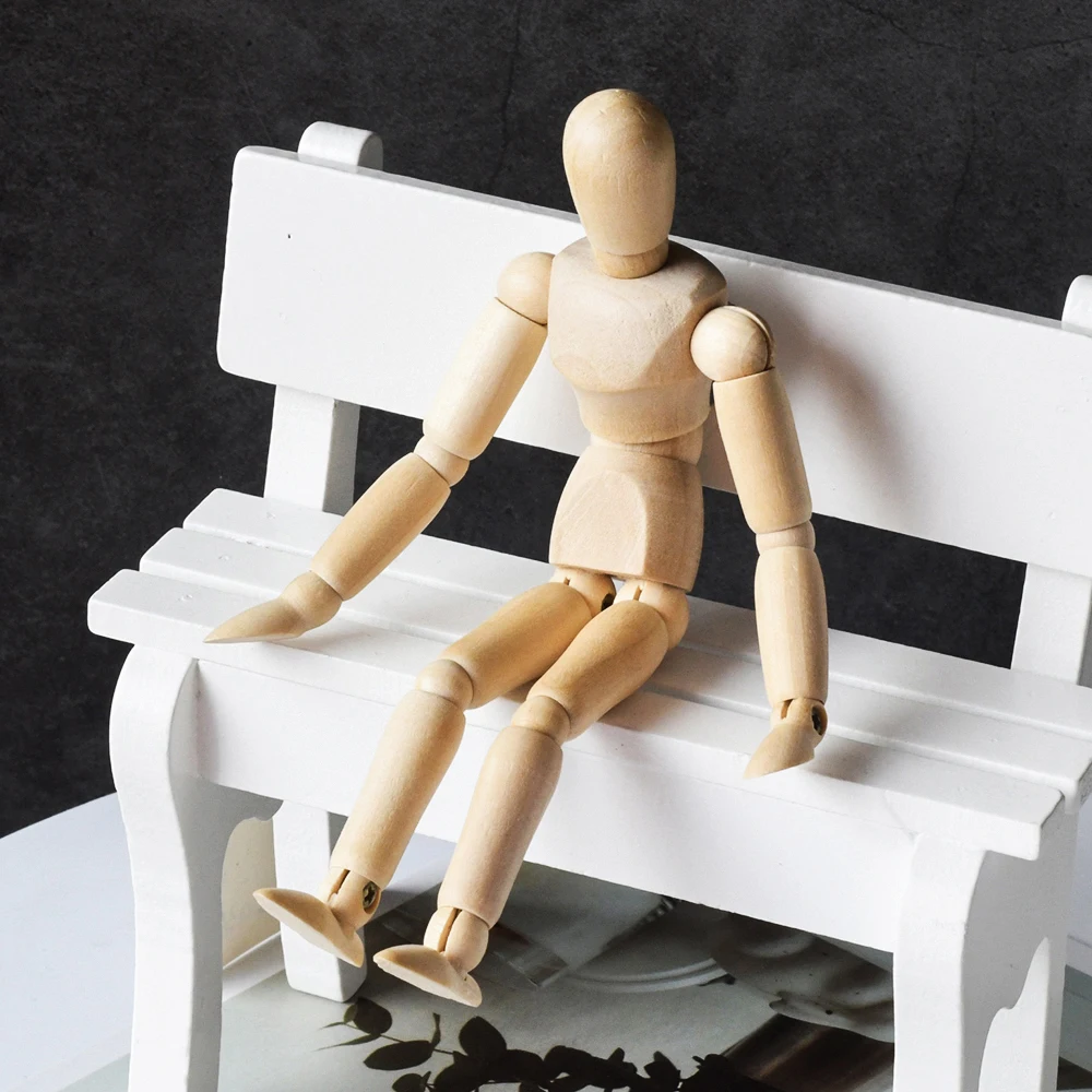 Various specifications 5.5 Inch 14CM Adjustable Drawing Furnishings Sketch Cartoon Flexible Solid Wooden Human Manikin