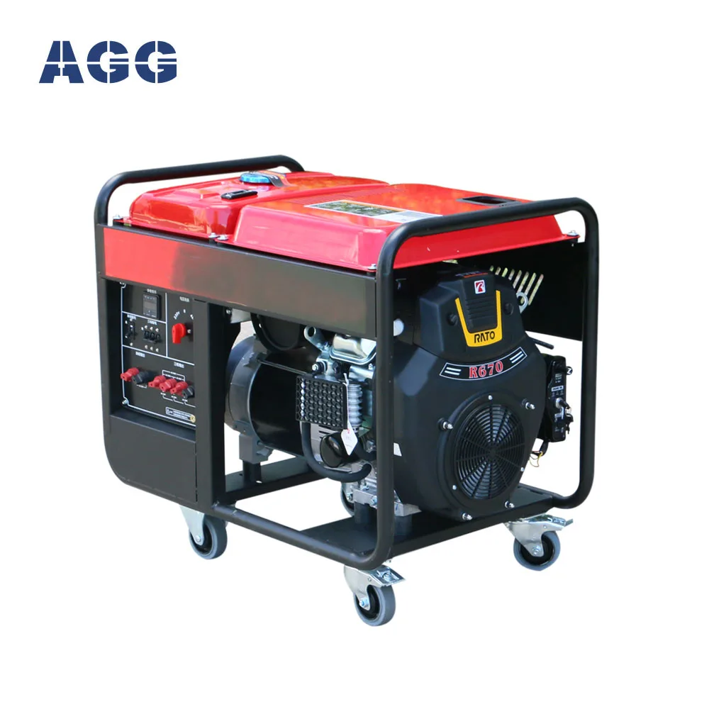 AGG 3phase 60hz 220v Portable Home Used 12kw Diesel Generator With Engine
