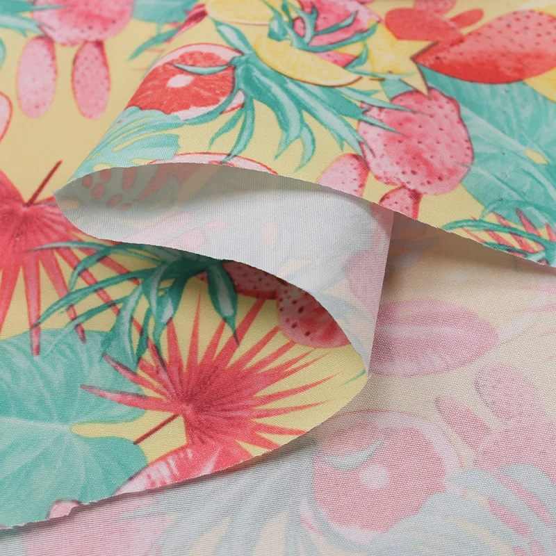 75D * 150D 100% RPET водонепроницаемое покрытие переработанная персиковая кожа ткань для зонтика