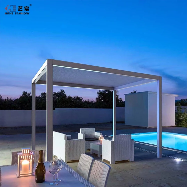 For Outdoor Waterproof Louver Roof System Gazebos Bioclimatic Pergola Factory Direct Price High Quality Aluminium Aluminum White