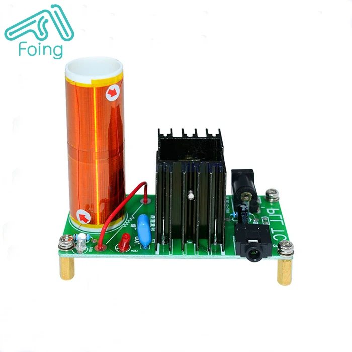 Interesting DIY DC 15W Mini Music Plasma Speaker Wireless Transmission Tesla Coil Kit