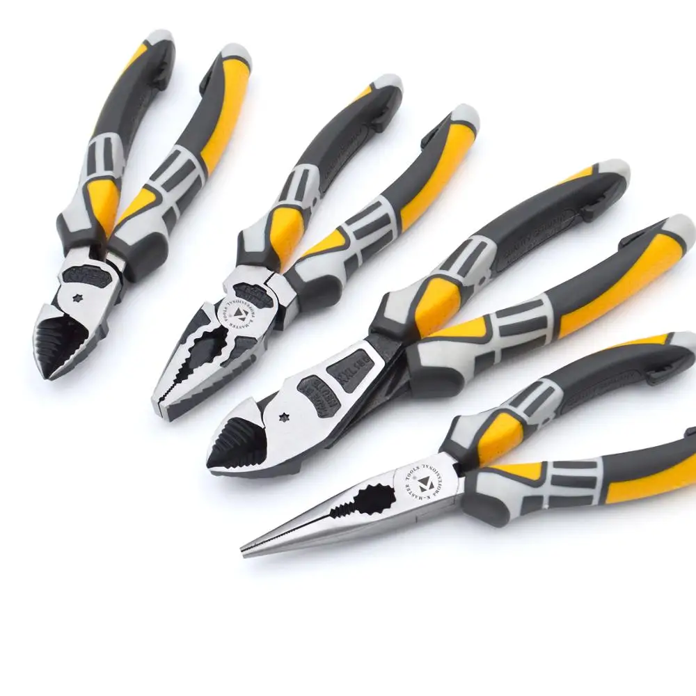 Комбинированные плоскогубцы K-Master немецкого стандарта, 8 дюймов, ручка из термопластичной резины, плоскогубцы промышленного качества linesman