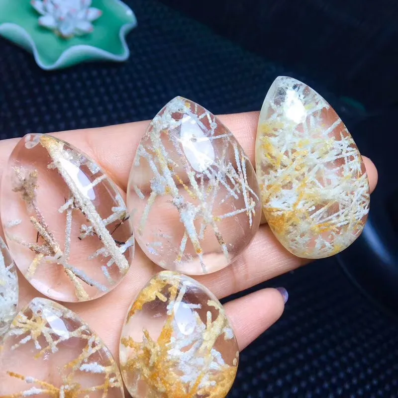 Wholesale Natural Crystal Healing Stone Snowflakes Ghost Crystal Pendant