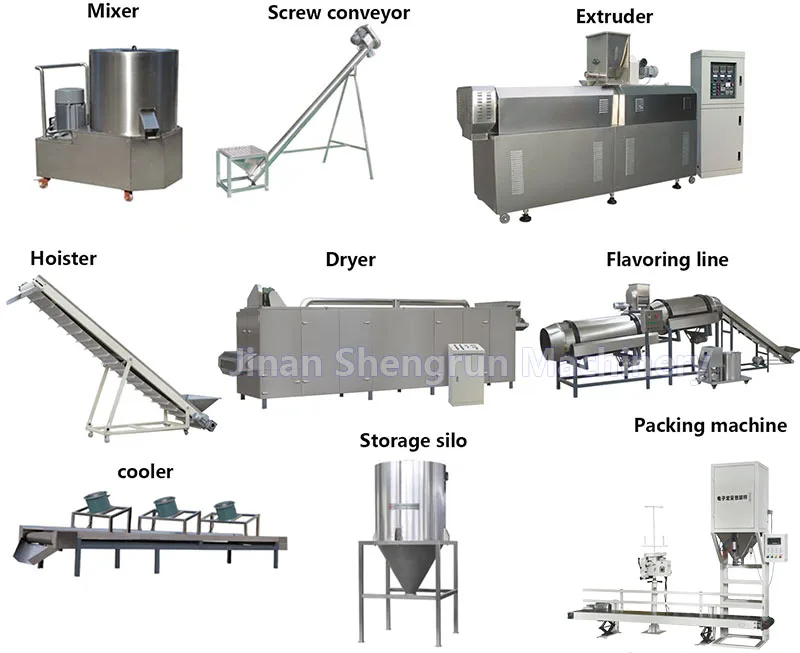 High quality at low price Full Automatic Animal Floating fish feed processing machine