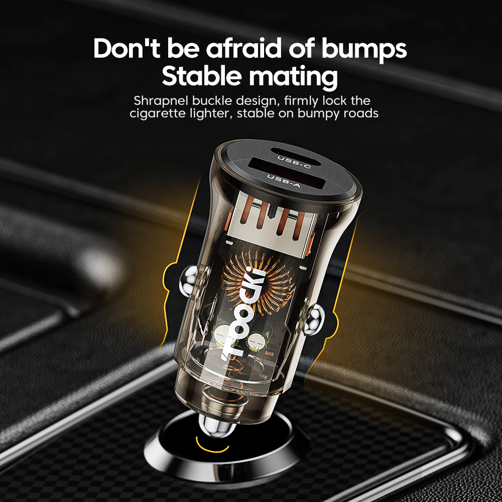 Universal cheap 2 port Mini and Portable Dual USB car charger input 12v 24v for mobile phone