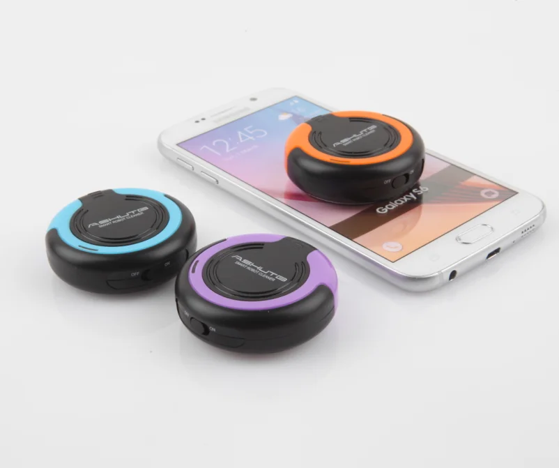 Korea design mini round Smart phone Screen Cleaning Robot for cleaning the display of cell phone and tablet