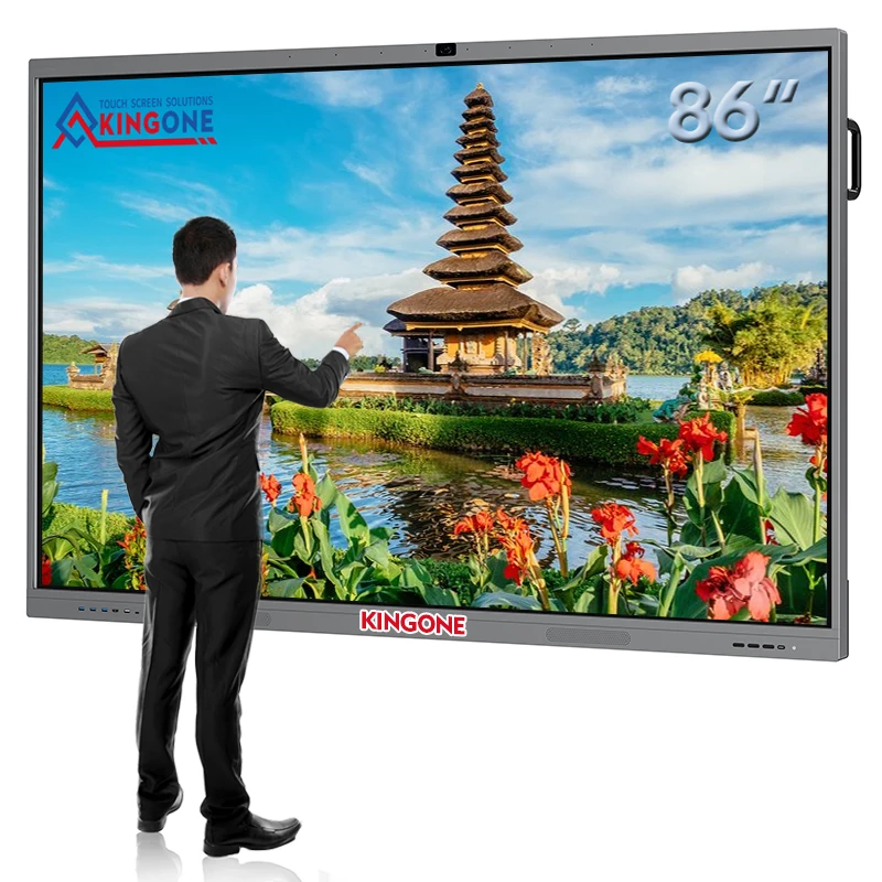 KINGONE 65 75 86 98 дюймов сенсорный экран Интерактивная плоская панель 4K HD цифровая умная доска школьная интерактивная