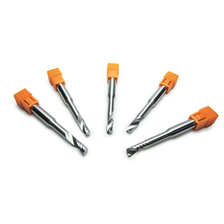 10% discount uncoated CNC freze ferramentas wood CNC Solid Carbide Compression Spiral Router Bits End Mill Cutters