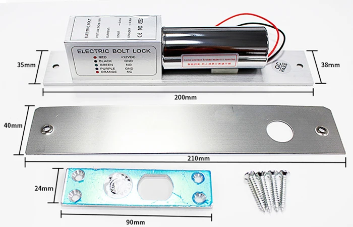 Electric Mortise Lock For Door Access Control System Electric Bolt Lock
