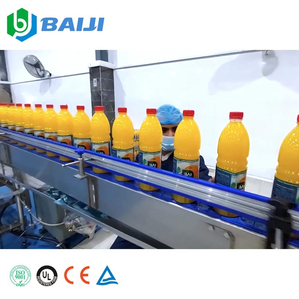 Automatic 3 in 1 rotary small bottle fruit juice making filling machine production line