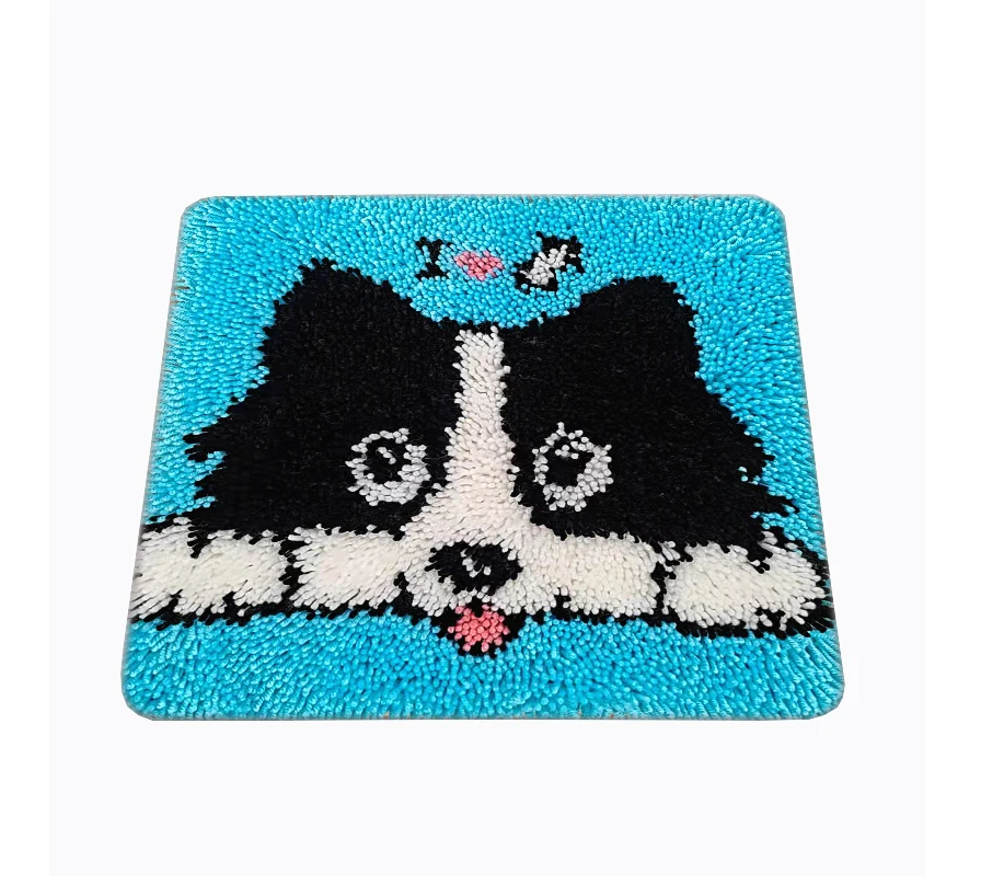 2024 New DIY Latch Hook Rug Kit for Adults Sewing & Weaving Toy with Not Printed Canvas Enough YARN for Rug Hook Making