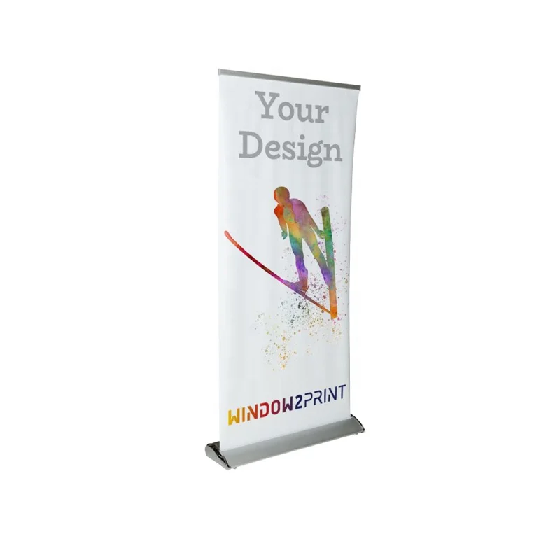 85x200CM Retractable Roll Up Scroll Aluminum Alloy Roll Up Banner For Opening Advertising Tradeshow