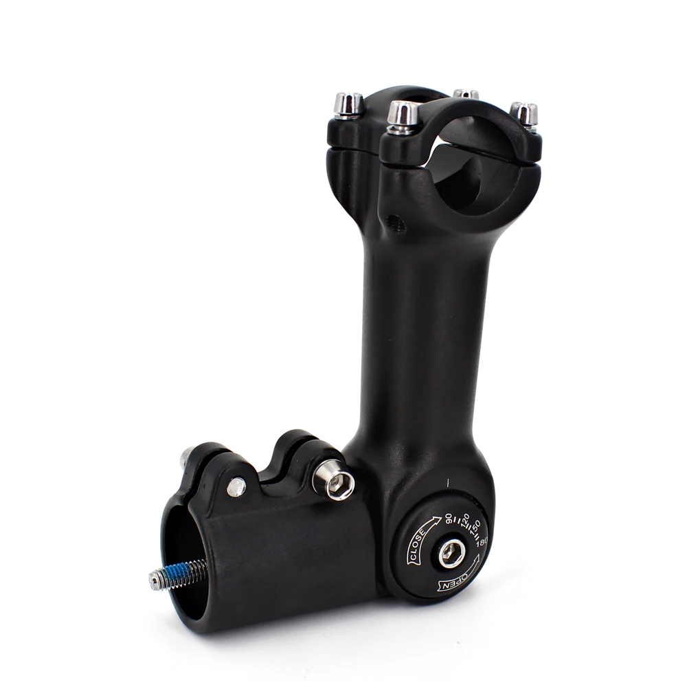 Wholesale Aluminium Adjustable Bicycle Stem MTB Riser with 25.4/31.8*28.6mm Handlebar 90mm 110mm Support OEM Design