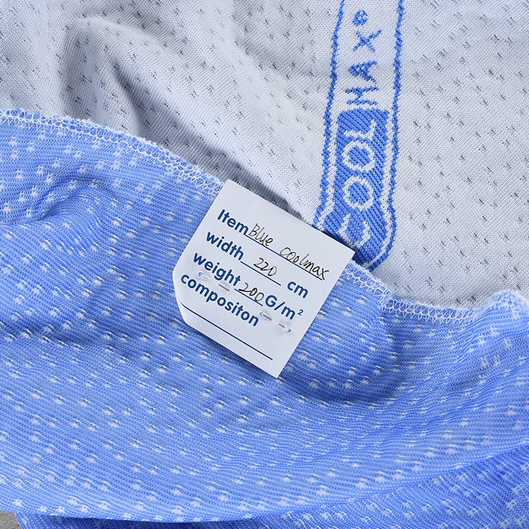 Coolmax Thick Knitted Mattress Fabric,knit Fabric Printed New Design Blue Knit Fabric Bedding 100% Polyester Jacquard YARN DYED