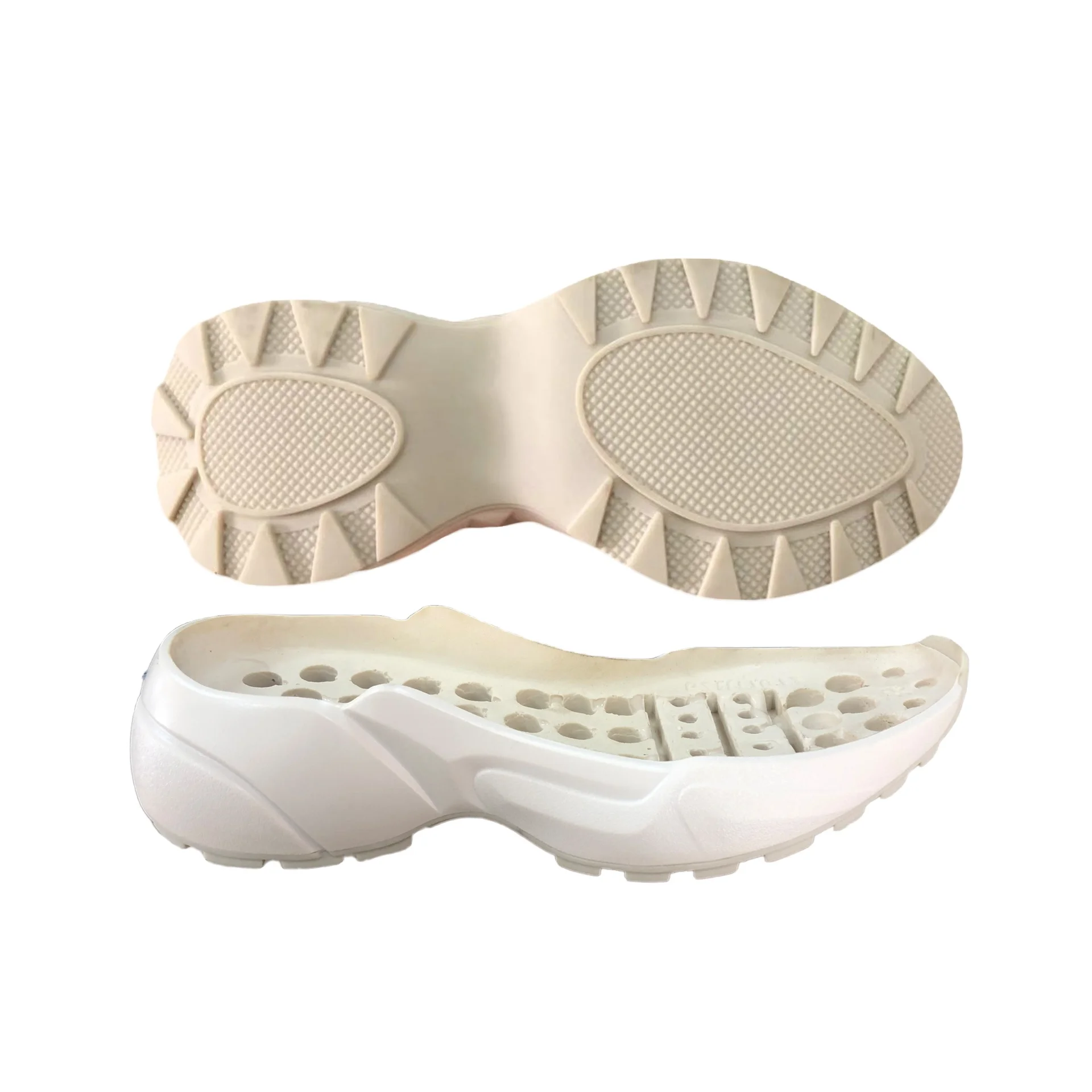 Hot Selling Women Street Fashion Shoe Soles PU with TPU Outsole Casual Thick Sports Soles for Lady Daily