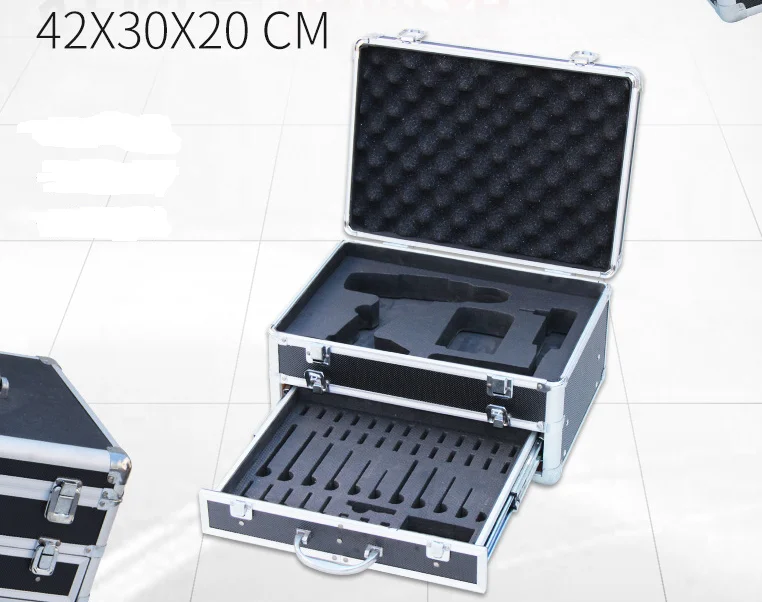 Wholesale OEM custom made metal processing tool case flight box aluminium drawer case
