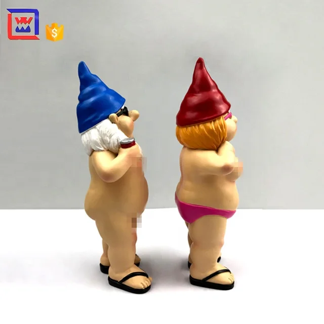 Resin Naked Couples Garden Gnome