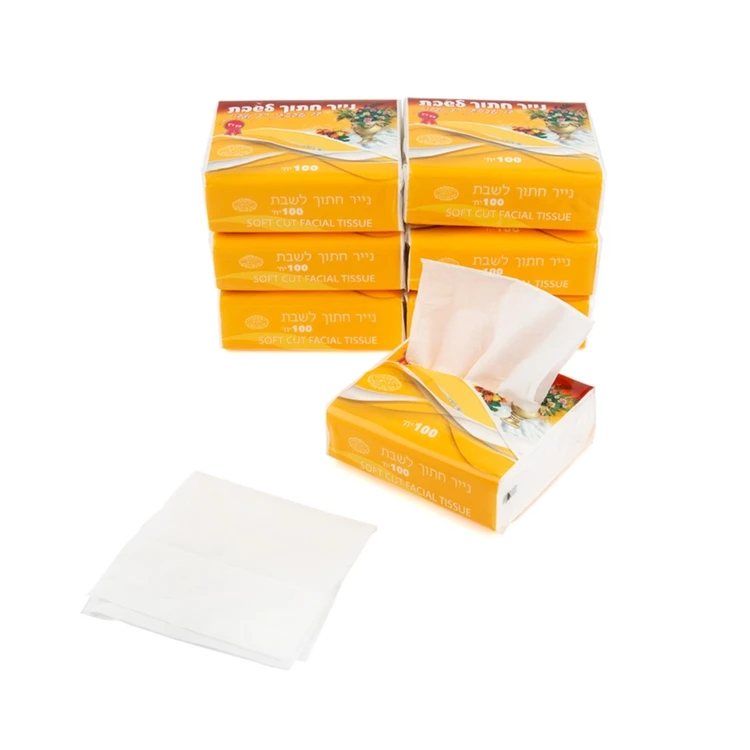 С высоким поглощением воды высокое качество мягкой упаковке натуральной древсной массы 2-слойные бумажных салфеток для лица