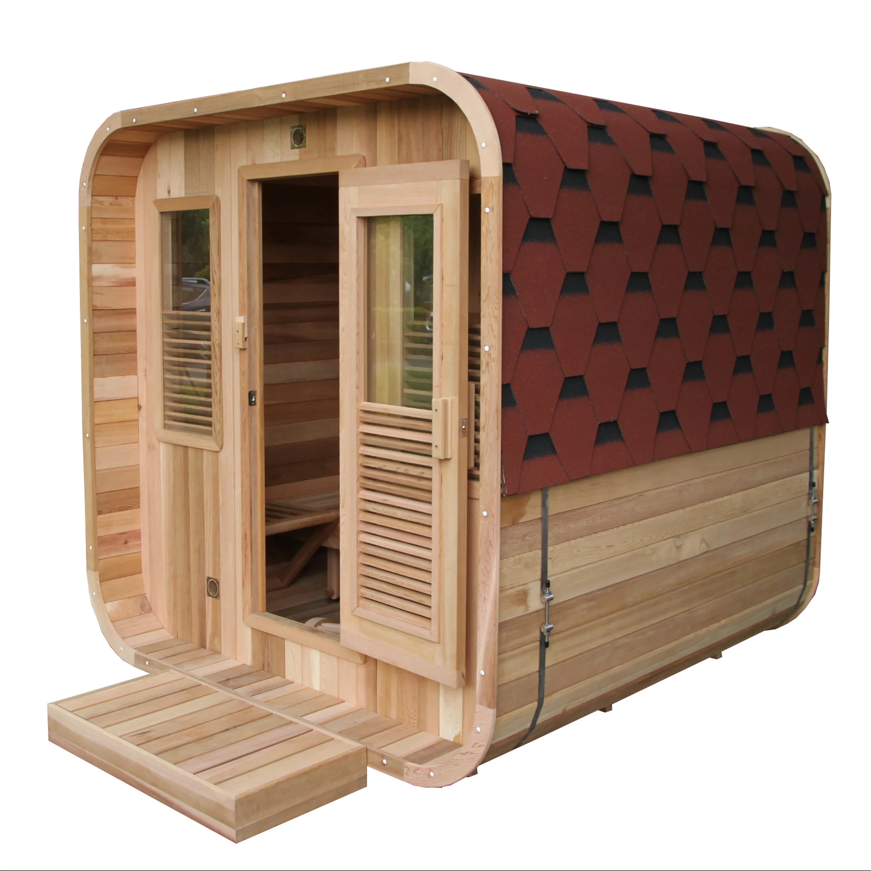 Awesome.Superior 2-8 Person Sauna Optional Size Thermowood Spa Tubs Sauna Rooms Outdoor Cube Cedar Sauna from 26years Factory