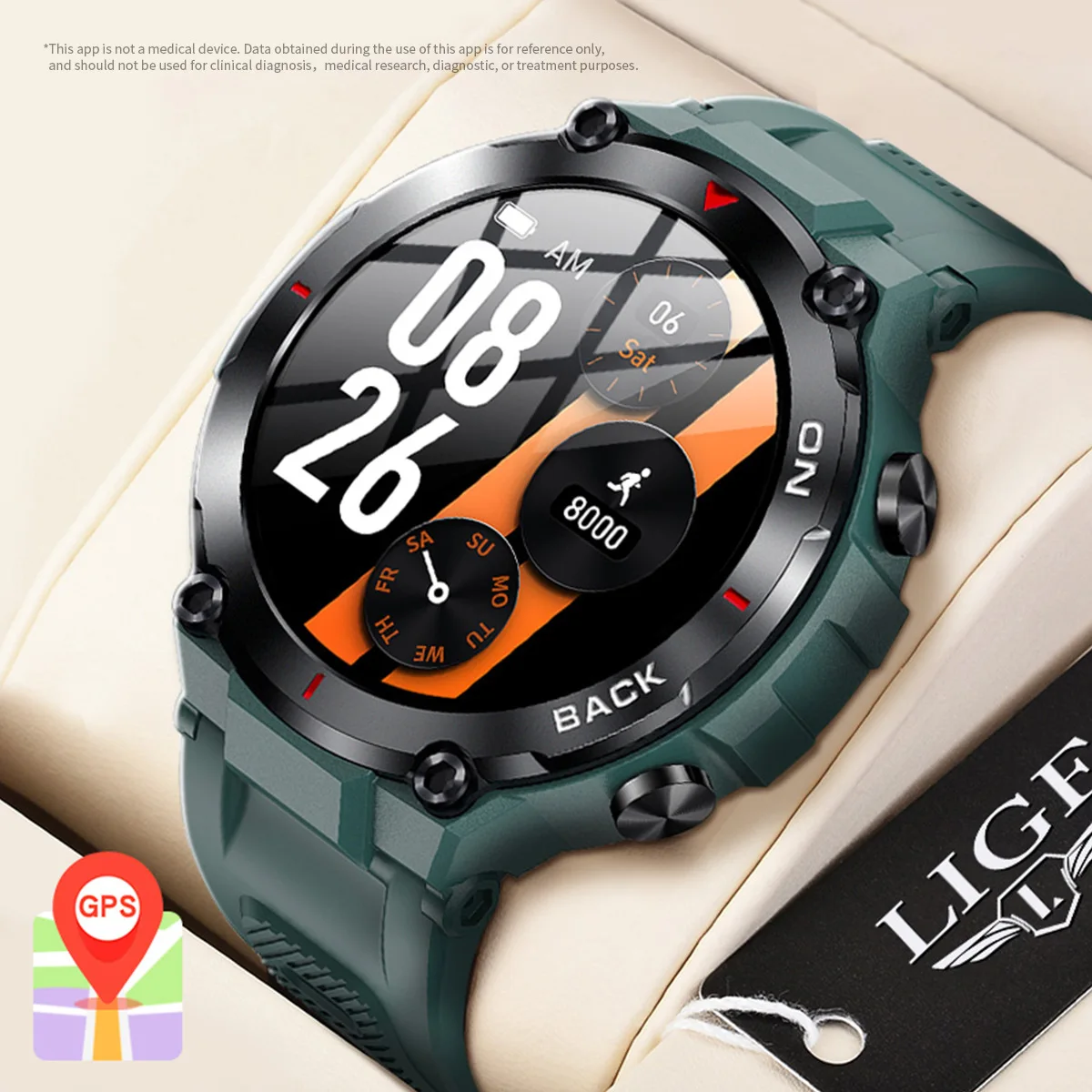 LIGE Smart Watch 4 Pro HD Color Screen Bluetooth Call Heart Rate Blood Pressure Smartwatch New For Android IOS Free Shipping