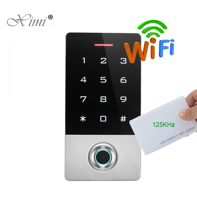 IP68 Waterproof  Smart Door Control Security WIFI APP Biometric Fingerprint RFID Card Standalone Door Access Control System