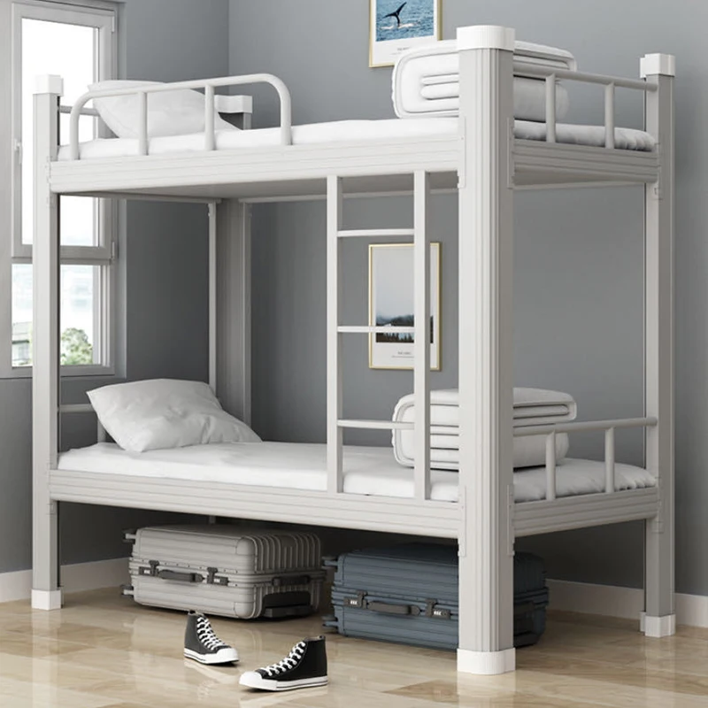 Modern Metal Loft Bunk Bed with Desk for Home School and Dormitories