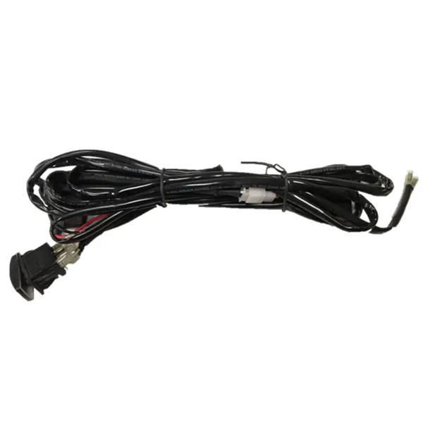 Extension cable harness 2/3/4 meters, rocker switch harness, and spring mount for atv utv light whip