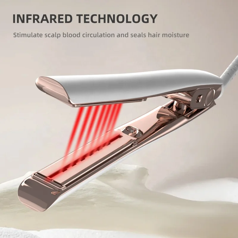 Straightener And Curler 2 In 1 450 Degrees Titanium Plate Hair Straightening Iron