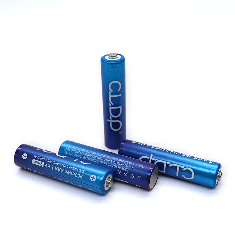 High capacity 1.6v NiZn rechargeable aaa batteries long cycle life reusable aaa battery bulk personalized