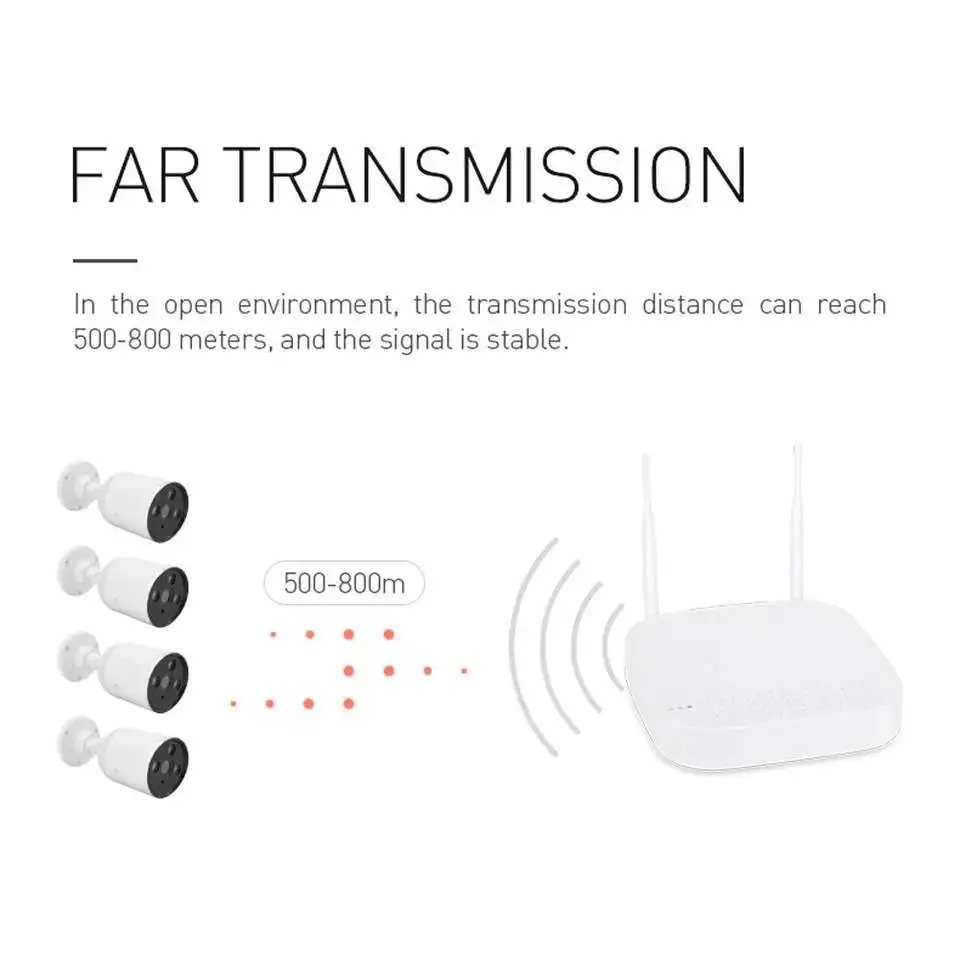 4CH 3MP Tuya Nvr Smart Home Security Wireless Waterproof Outdoor Wifi IP Cctv Video Surveillance System