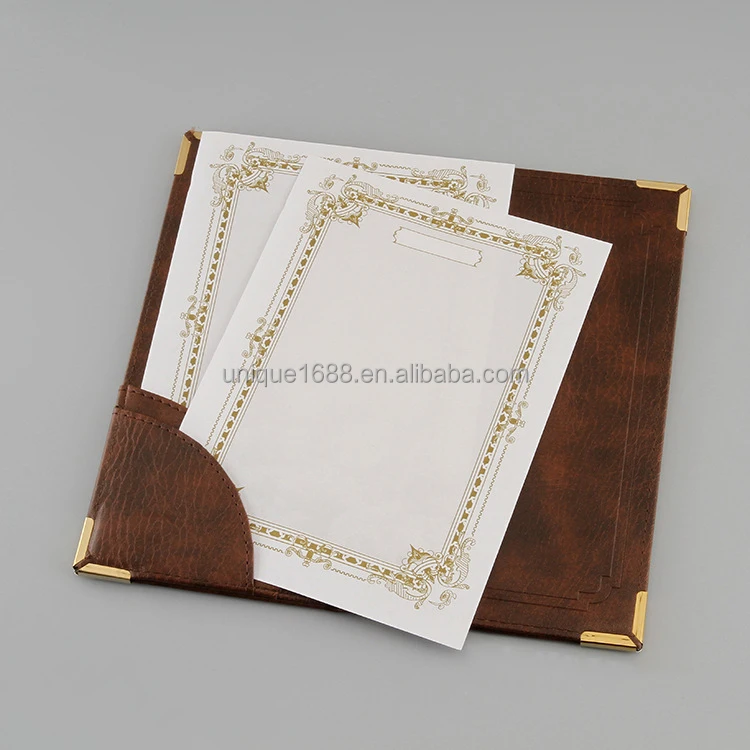 Custom Hotel Leather Products Receipt Holder Leather Restaurant Check Holder