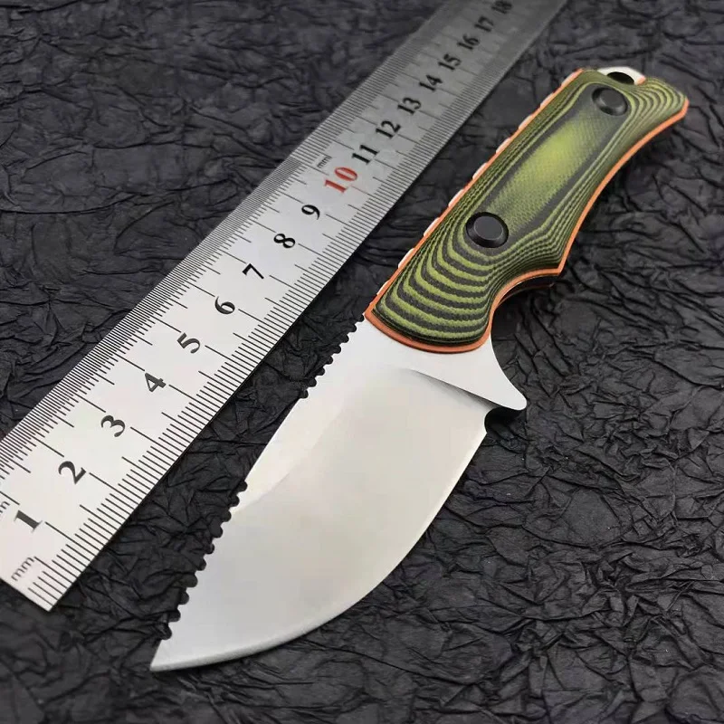 Dual color G10 handle outdoor camping with survival knife self-defense EDC hunting knife