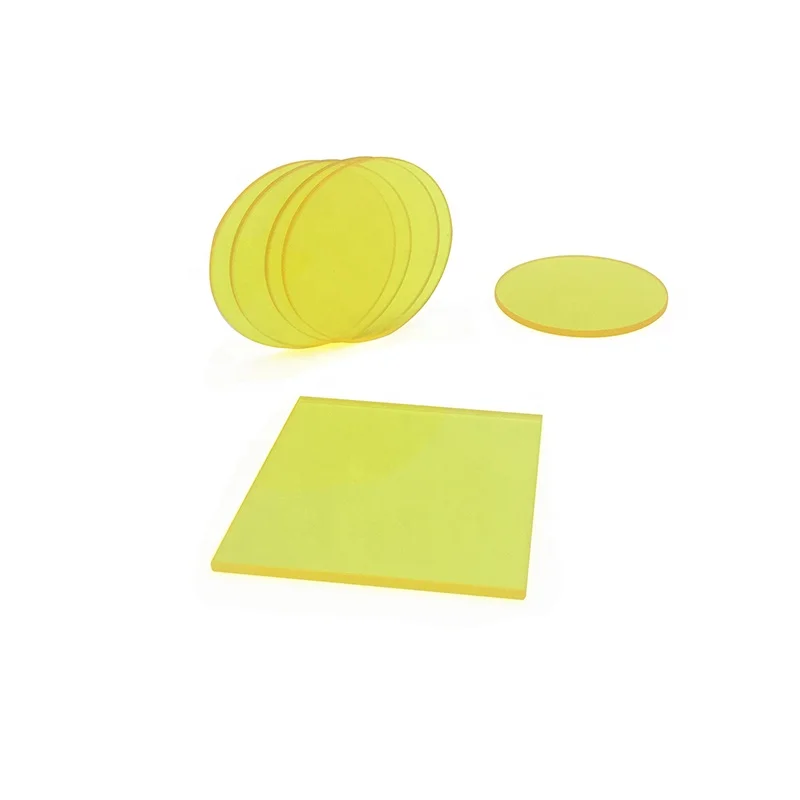 Cut-off Optical Filter Yellow Golden Optical Glass