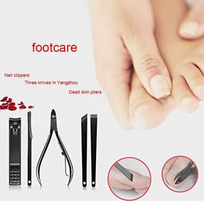 Professional black Stainless Steel Nail Clippers Nail Clipper Trim Machine Toenail Scissors Pliers Pedicure Tool
