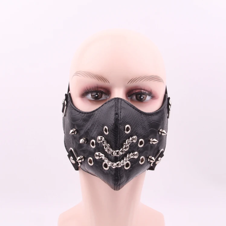 New Best selling carnival realistic horror  wholesale bike cycling mask motorcycle half face halloween scary mask