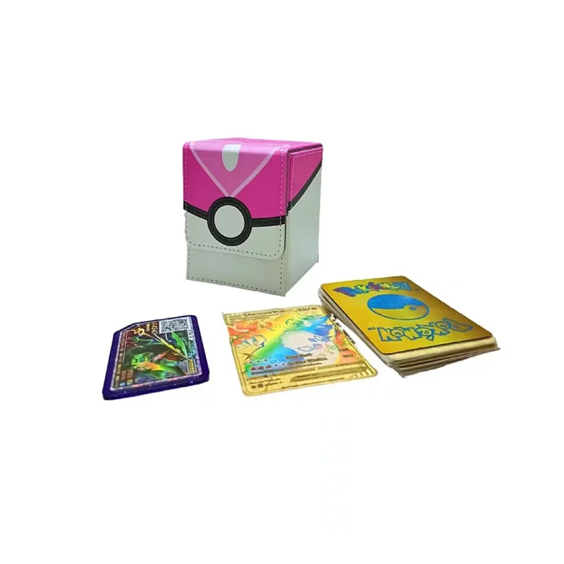 Customized Bracket Game PU Card Box Chess Game Poke Box trading Card Box Poke Mon Binder TCG MTG