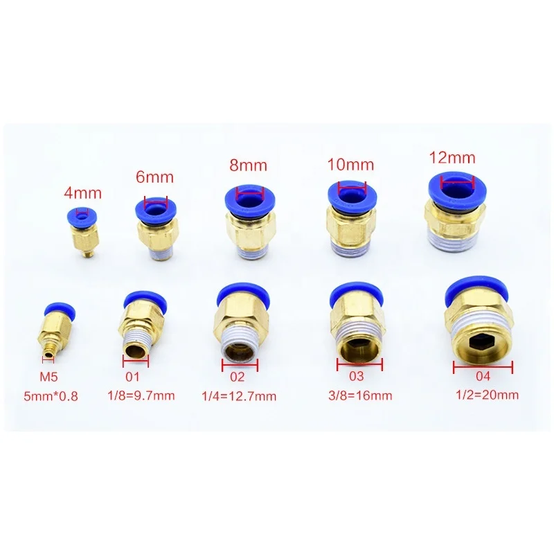 Pneumatic quick  connect cylinder Air Tube Connector Fitting