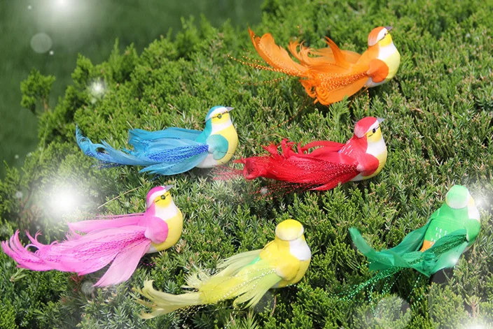 the plastic Finches  Lady Gouldian Finches Birds