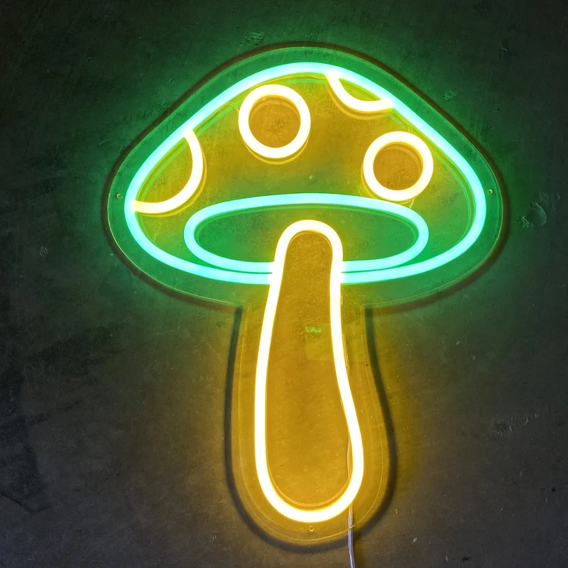 Shanghai Liyu-12V-DevSign многоцветный неоновый знак в виде грибов для декора магазина